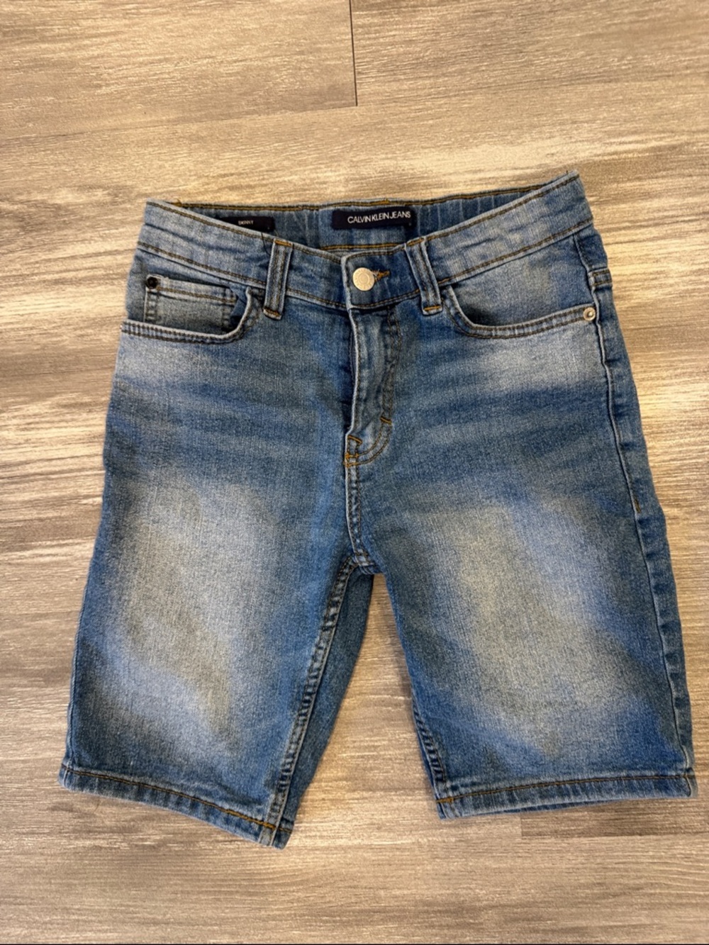 Calvin Klein Jeans Faded Blue Denim Bermuda Shorts